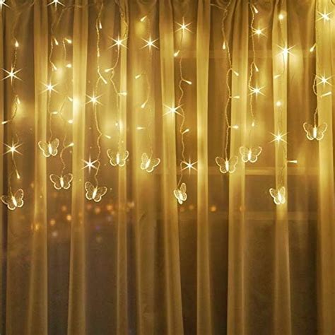 Decorman Butterfly Curtain Lights 49ft 48 Led Usb Window