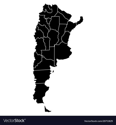 Political Map Argentina Royalty Free Vector Image