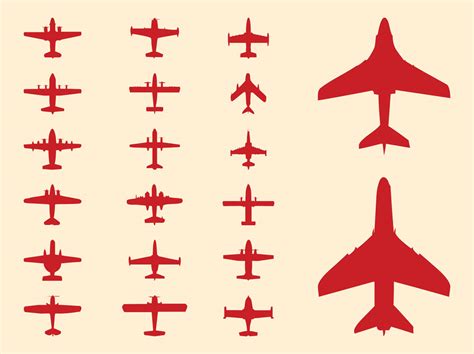 Plane Silhouettes Set Vector Art & Graphics | freevector.com