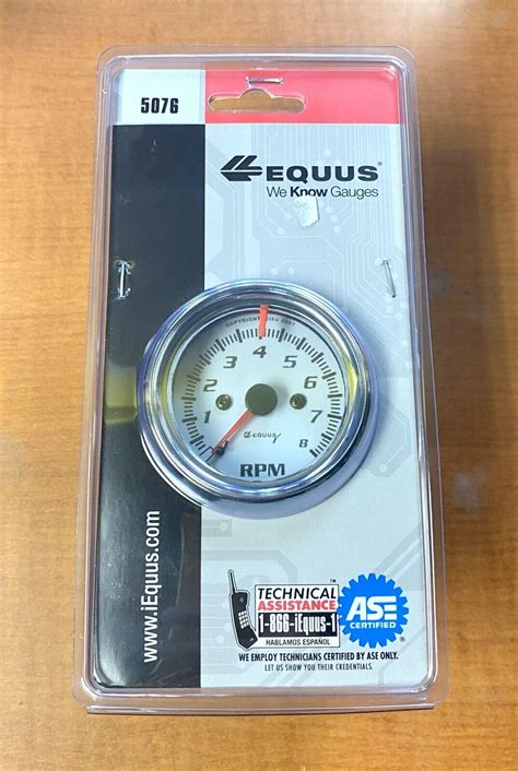 Equus Tachometer Gauge 5076 5000 Series 0 To 8000 Rpm 2 12 Electric