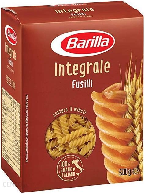 Barilla Fusilli makaron pełnoziarnisty 500g Ceny i opinie Ceneo pl