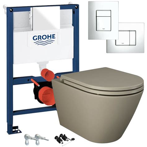 0 82M Low Height Concealed Cistern Wc Frame Rak Rimless Wall Hung