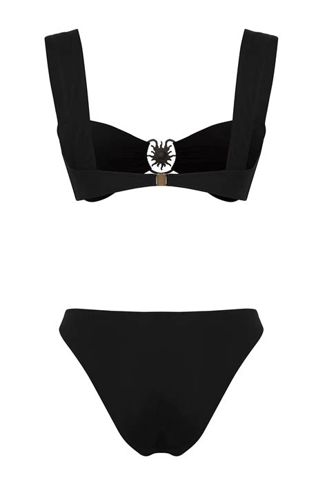 Trendyolmilla Siyah Premium Güneş Aksesuarlı Regular Bikini Takımı TBESS25BT00061 Fiyatı