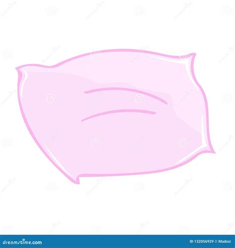 Pink Pillow Isolated Illustration Stock Vector Illustration Of