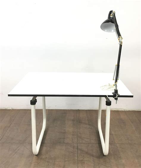 Lot - (2pc) Drafting Table & Adjustable Arm Lamp