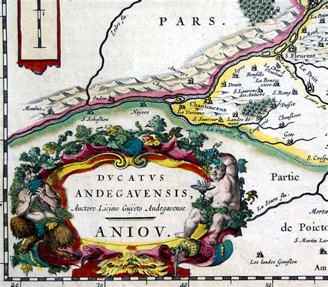 C 1635 Blaeu Map Of Anjou M 6554 295 00 Antique Manuscripts