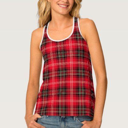 Plaid Tartan Patter Tank Top Classic Gifts Gift Ideas Diy Custom