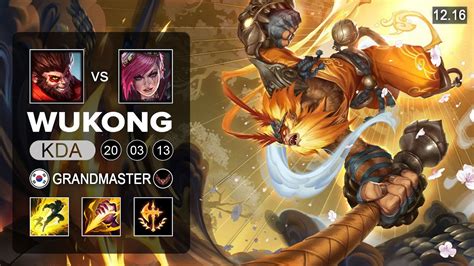 Wukong Vs Vi Jungle KR Grandmaster Patch 12 16 Season 12 YouTube