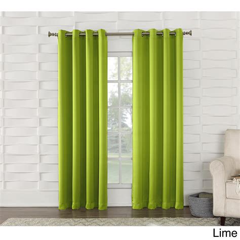 Laurel Creek Manistee Grommet Room Darkening Curtain Panel Lime 84