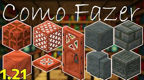 Como Fazer Os Novos Blocos De Cobre E Tufo Da Vers O Minecraft