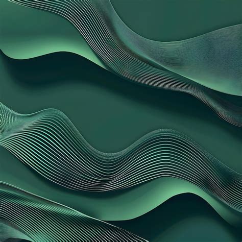 Premium Photo Abstract Green Wave Background With Dynamic Shapes