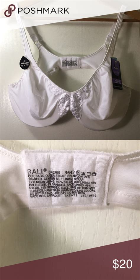 White Bali Bra 42c Nwt Whitenbali Bra Size 42c Purchased From Macys