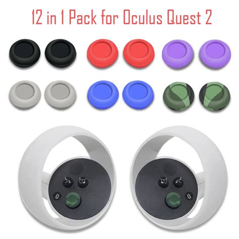 12PCS Silicone Thumb Stick Grip Caps Joystick Cover Case For Oculus