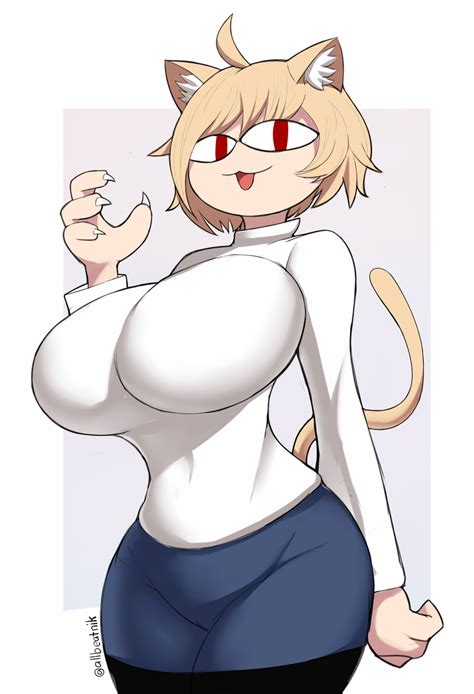 Rule 34 1girls Allbeatnik Alternate Breast Size Blonde Hair Breasts Cat Girl Catgirl Female