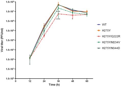 Replication kinetics of recombinant A/Brisbane/59/2007-like viruses in ...