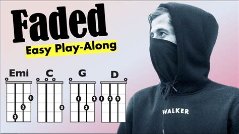 Faded Alan Walker Easy Ukulele Lyric Play Along Youtube