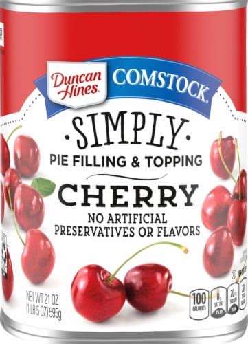 Duncan Hines Comstock Simply Cherry Pie Filling And Topping 21 Oz Kroger