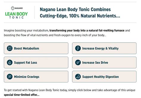 Nagano Lean Body Tonic OFFICIAL WEBSITE