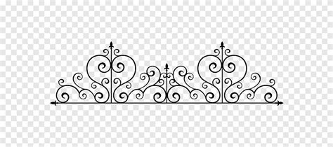 Wrought iron Ornament Decorative arts, ornamental fence, angle, white png | PNGEgg