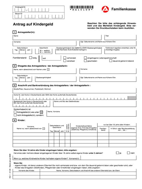 Ausfüllbar Online Antrag Auf Kindergeld Neurocure Fax Email Drucken