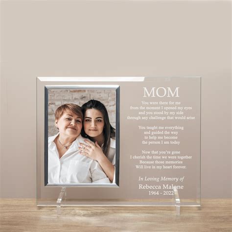 Mother Memorial Picture Frame Mom Memorial Poem T Loss Etsy