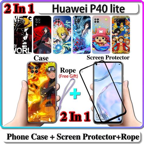 En Funda Huawei P Lite Caso Con Vidrio Templado Curvado De