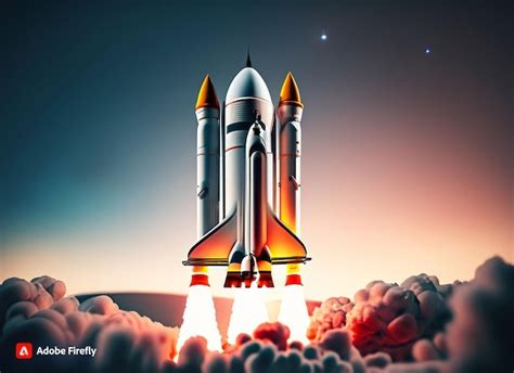 Premium Photo | Space rocket launch 3d render