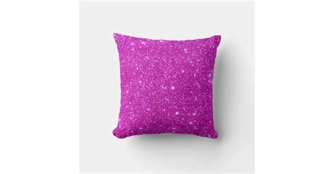 Pink Glitter Sparkle Customizable Design Throw Pillow Zazzle