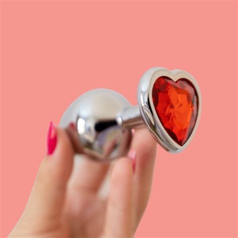 Plug Anal de Aço Coração Pedra TAM P Sex Shop Shopee Brasil