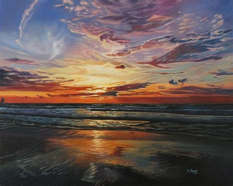 Ocean Sunset Oil Paintings