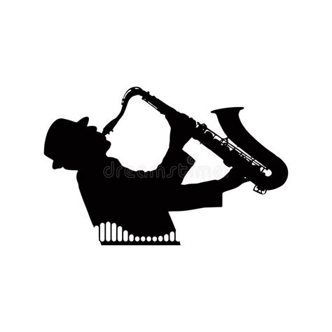 Saxophone silhouette icon stock illustration. Illustration of drawing ...