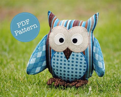 Owl Softie Pattern Pdf Sewing Pattern For Owl Softie Cushion Pillow