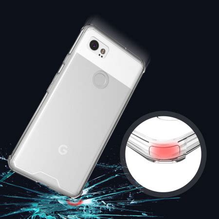 Olixar ExoShield Tough Snap On Google Pixel 2 XL Case Crystal Clear