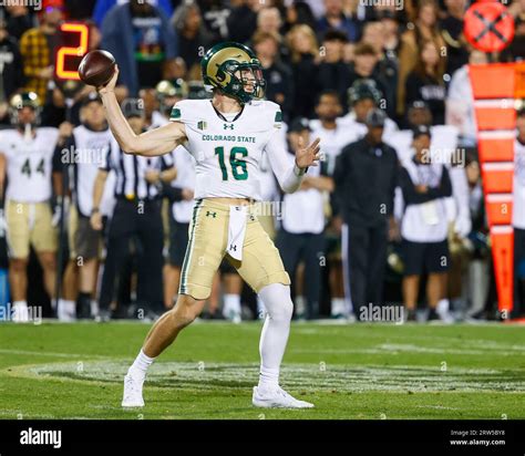 Boulder, CO, USA. 16th Sep, 2023. Colorado State Rams quarterback ...