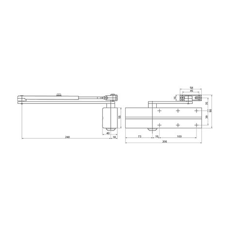 Tesa Assa Abloy Dc140 D9016 Articulated Arm Door Closer Dc140 Force