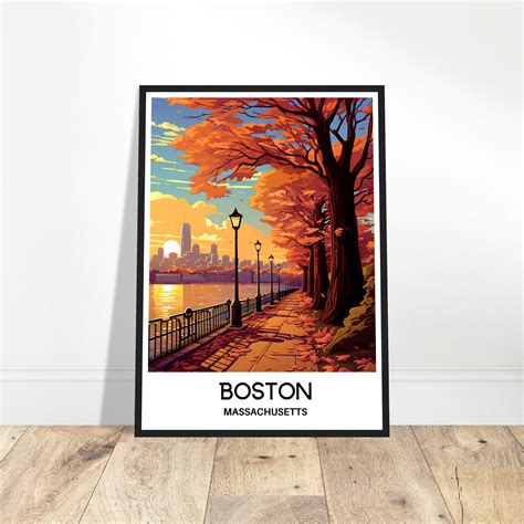 Boston Travel Print Boston Poster American Art Print Massachusetts
