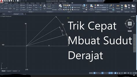 CARA MEMBUAT SUDUT DAN MENENTUKAN KOORDINAT DI AUTOCAD 2020 YouTube