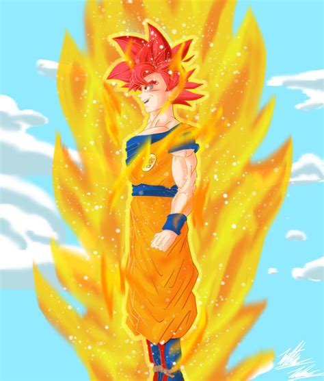 Super Saiyan God Goku by JJisChamp on DeviantArt