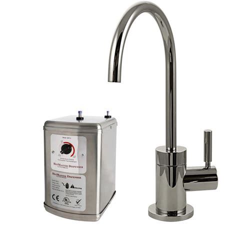 Westbrass Contemporary Single Handle Hot And Cold Water Dispenser Faucet In Polished Nickel With