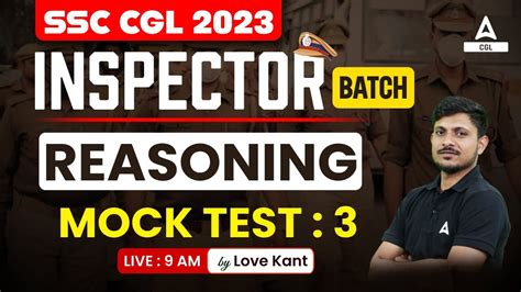 SSC CGL 2023 SSC CGL Reasoning Classes By Love Kant Reasoning Mock