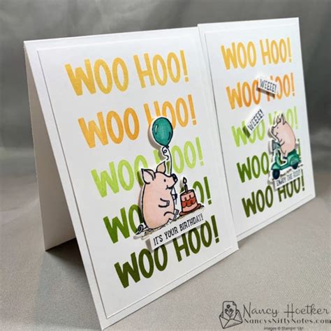 Woo Hoo Birthday Piggy Cards Nancys Nifty Notes