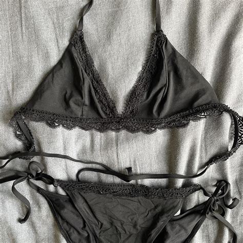 Black Lacy Bikini Without Tags One Of My Favorite Depop