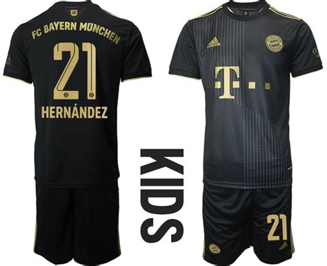 Kinder Fc Bayern M Nchen Away Trikot Schwarz Mit Aufdruck