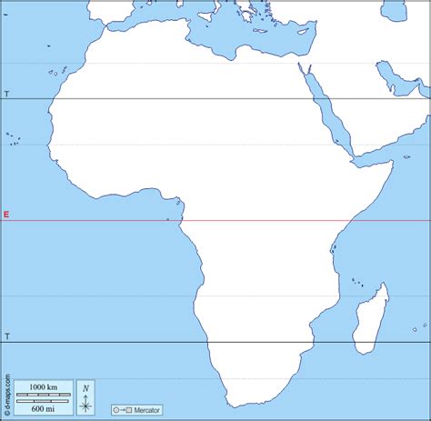 Stumme Karte Afrika Karte