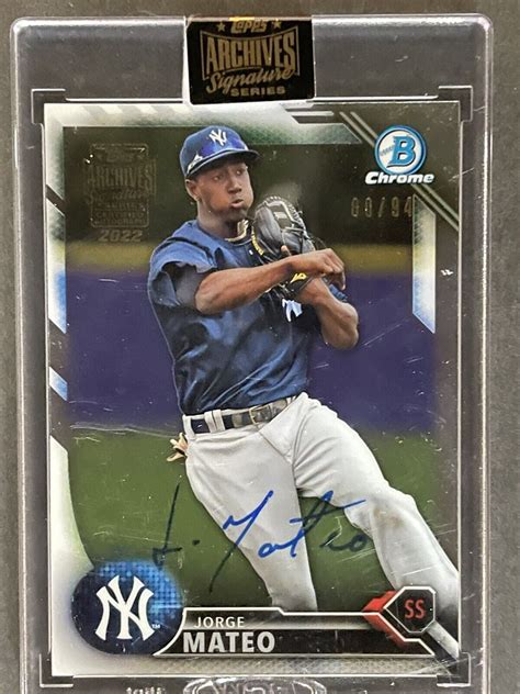 Topps Archives Signatures Jorge Mateo Bowman Chrome On Card Auto