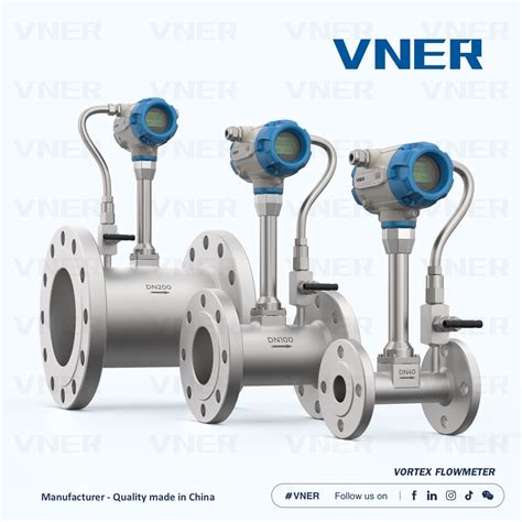 DN100 Clamp Flange Vortex Flow Meter For Temperature Pressure