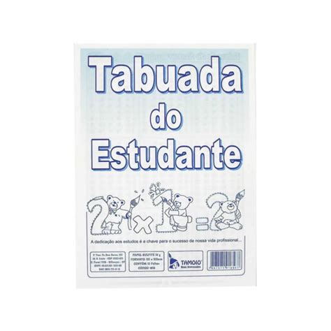 Tabuada Do Estudante C Fls Tamoio Papelaria Criativa Papelaria