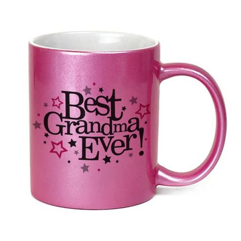 Personalised Best Grandma Ever Sparkly Pink Mug The T Experience