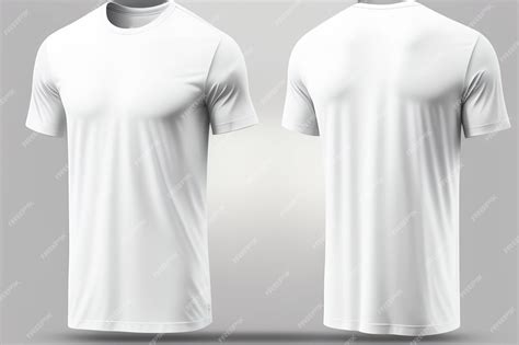 Premium Photo | Blank white Tshirt mock up front and back with isolated on white background ...