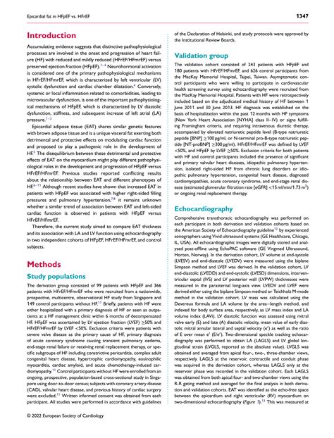 SOLUTION European J Of Heart Fail 2022 Jin Epicardial Adipose Tissue